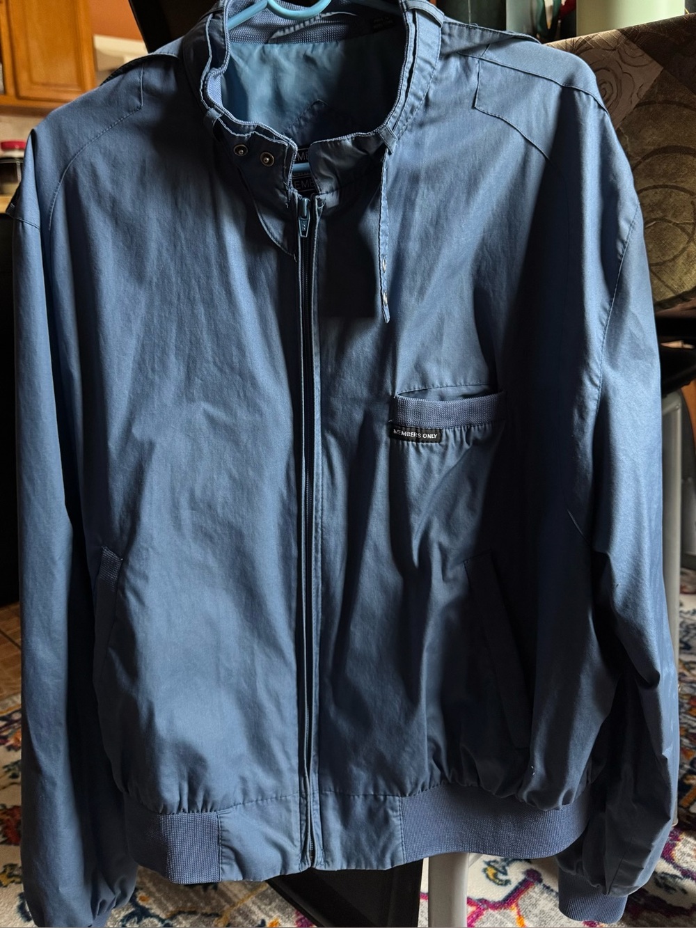 Members Only Blue Windbreaker Jacket